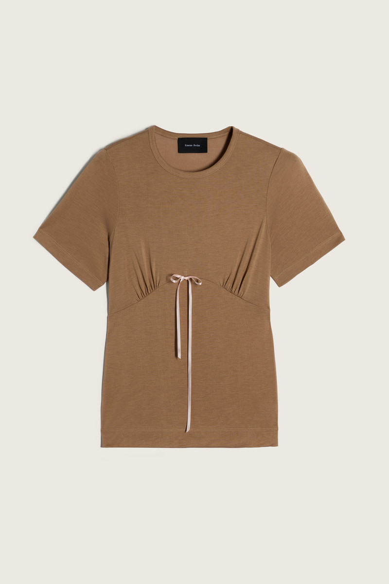 Gathered Bust Bow T-Shirt 1