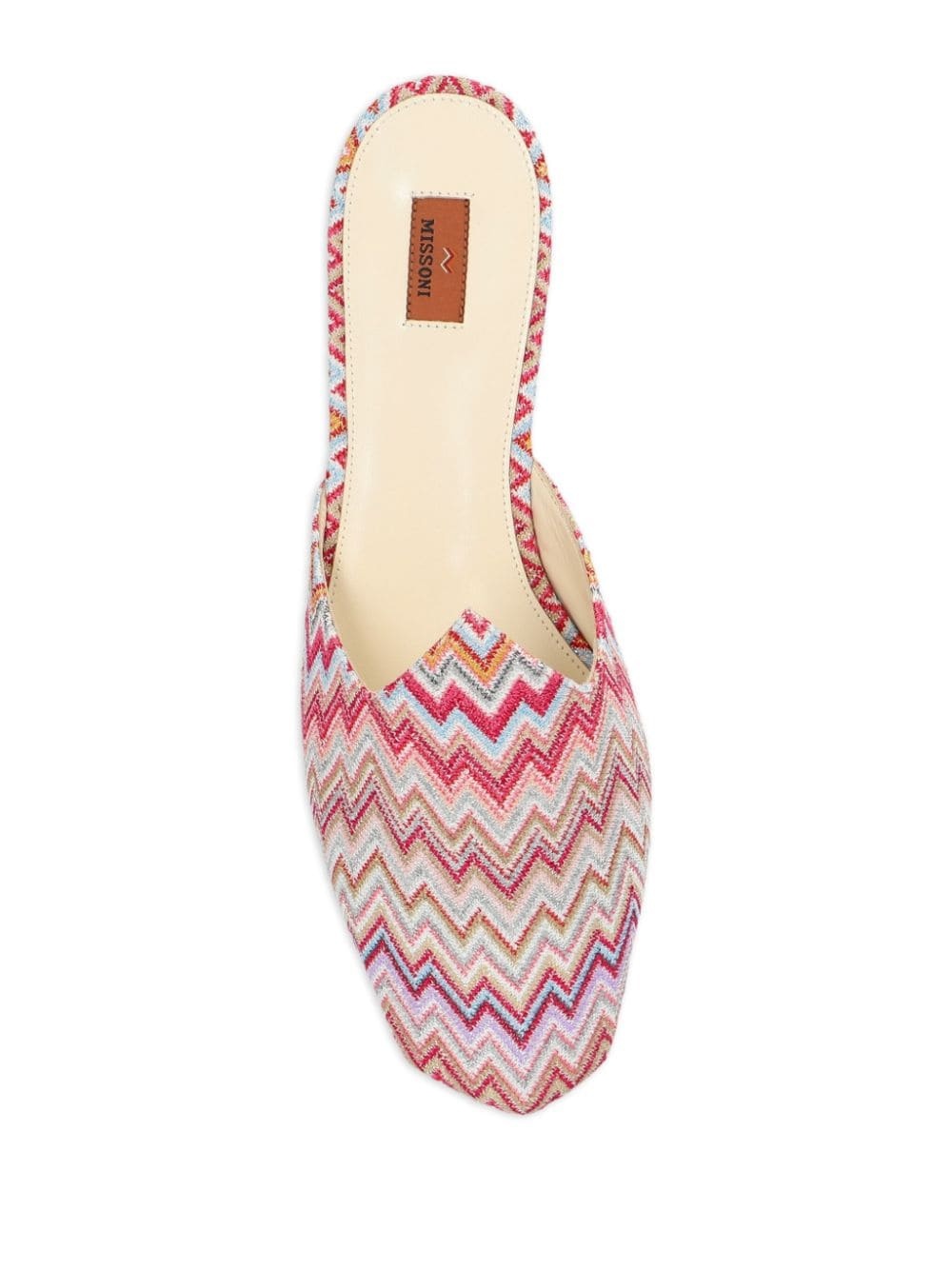 zigzag-woven flat mules - 4