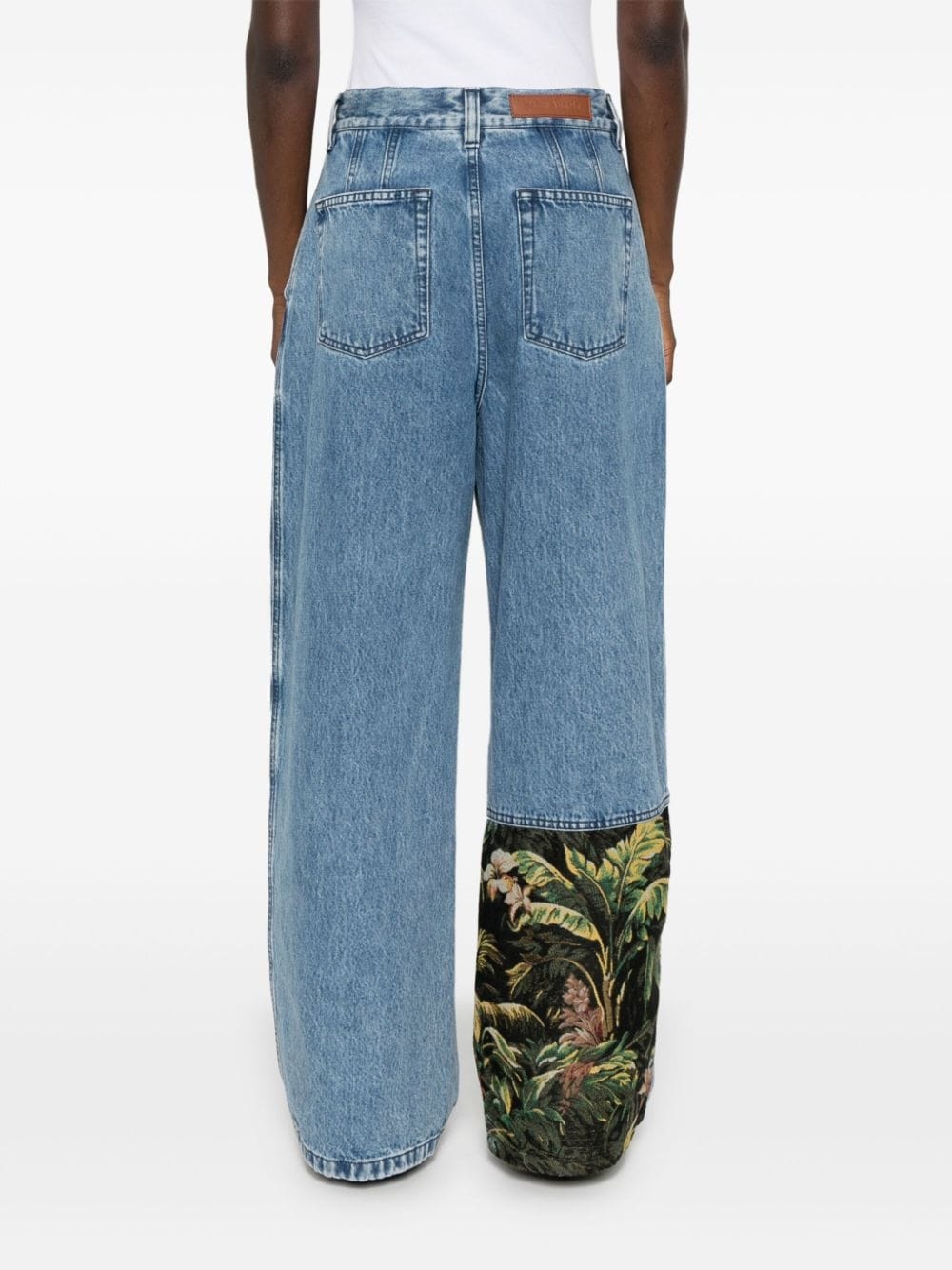 embroidery-panel baggy jeans - 4