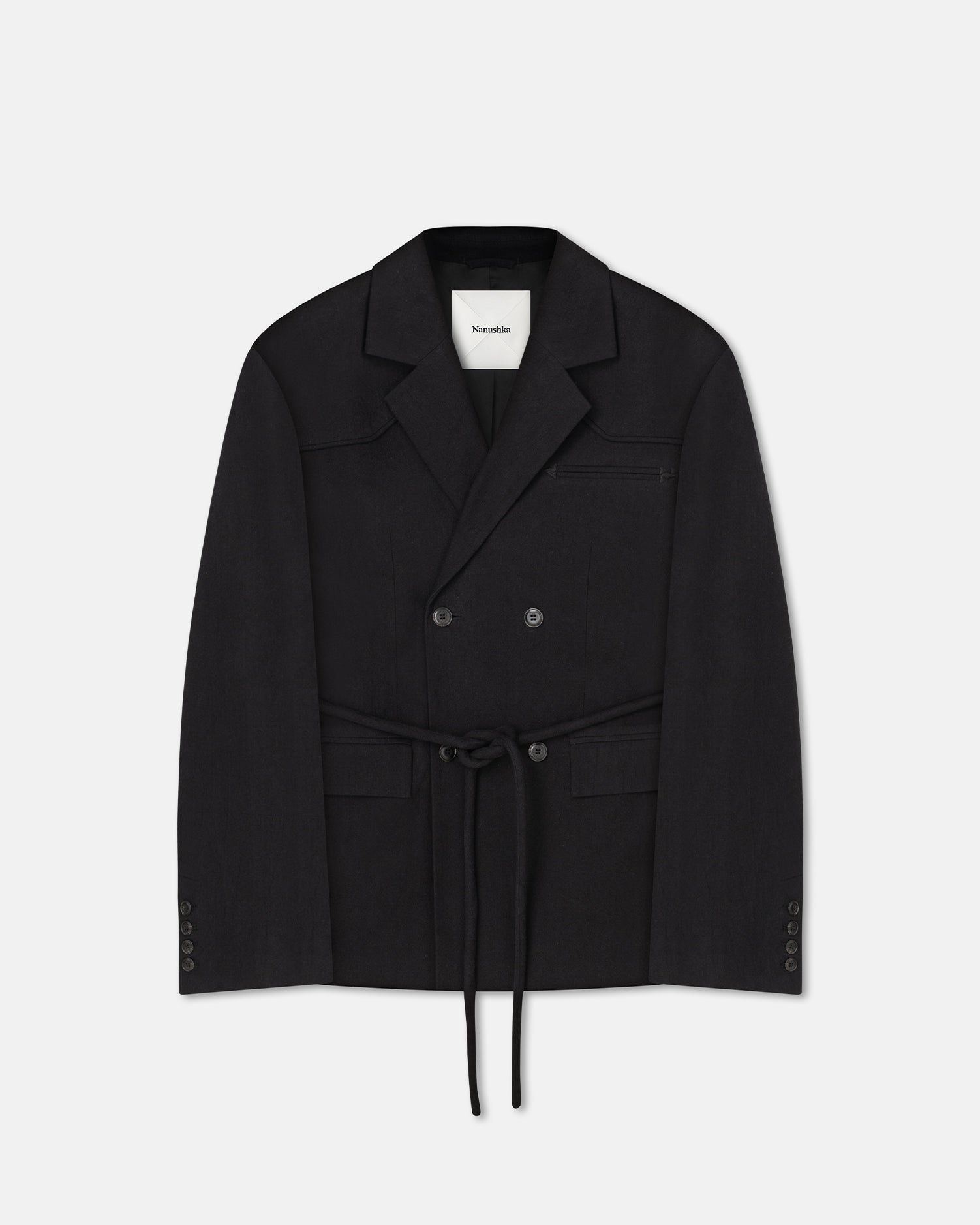 Washed-Canvas Blazer - 1