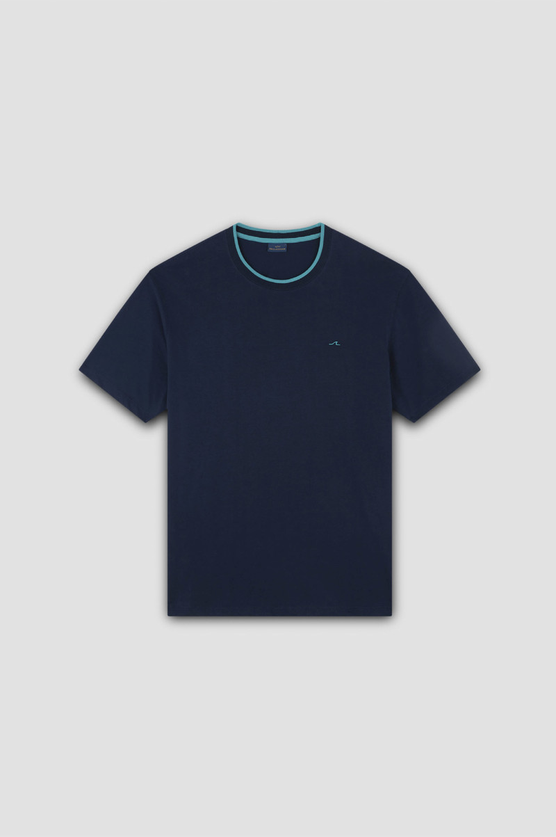 COTTON JERSEY T-SHIRT WITH CONTRAST DETAILS 1