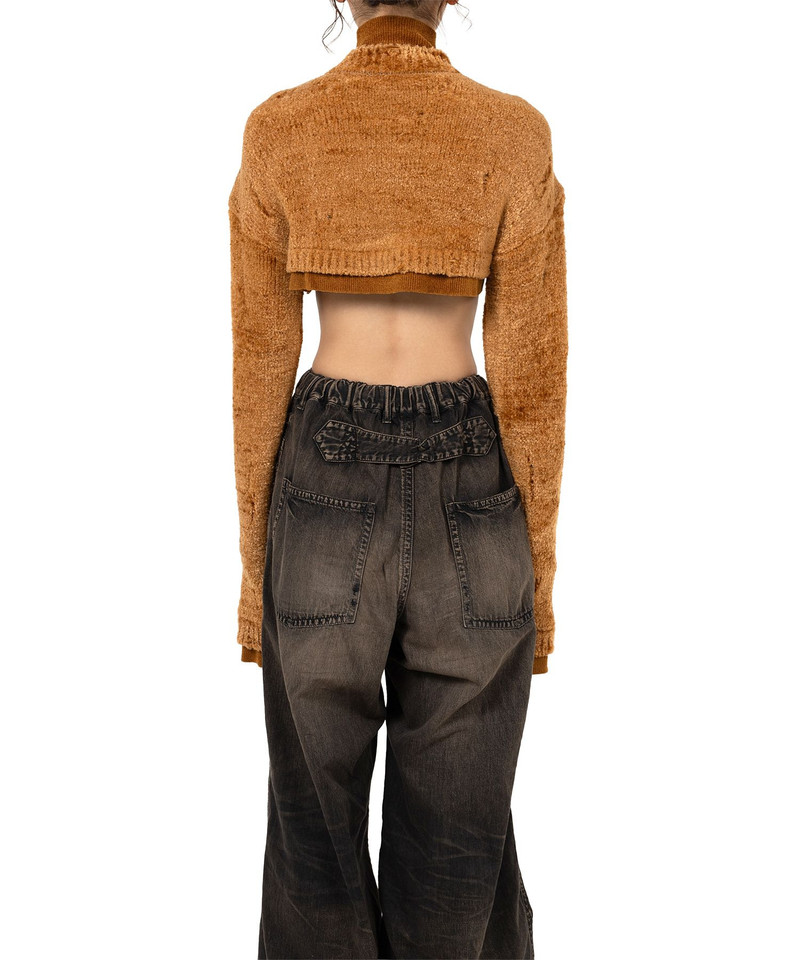 Layered Cropped Knit Cardigan 11