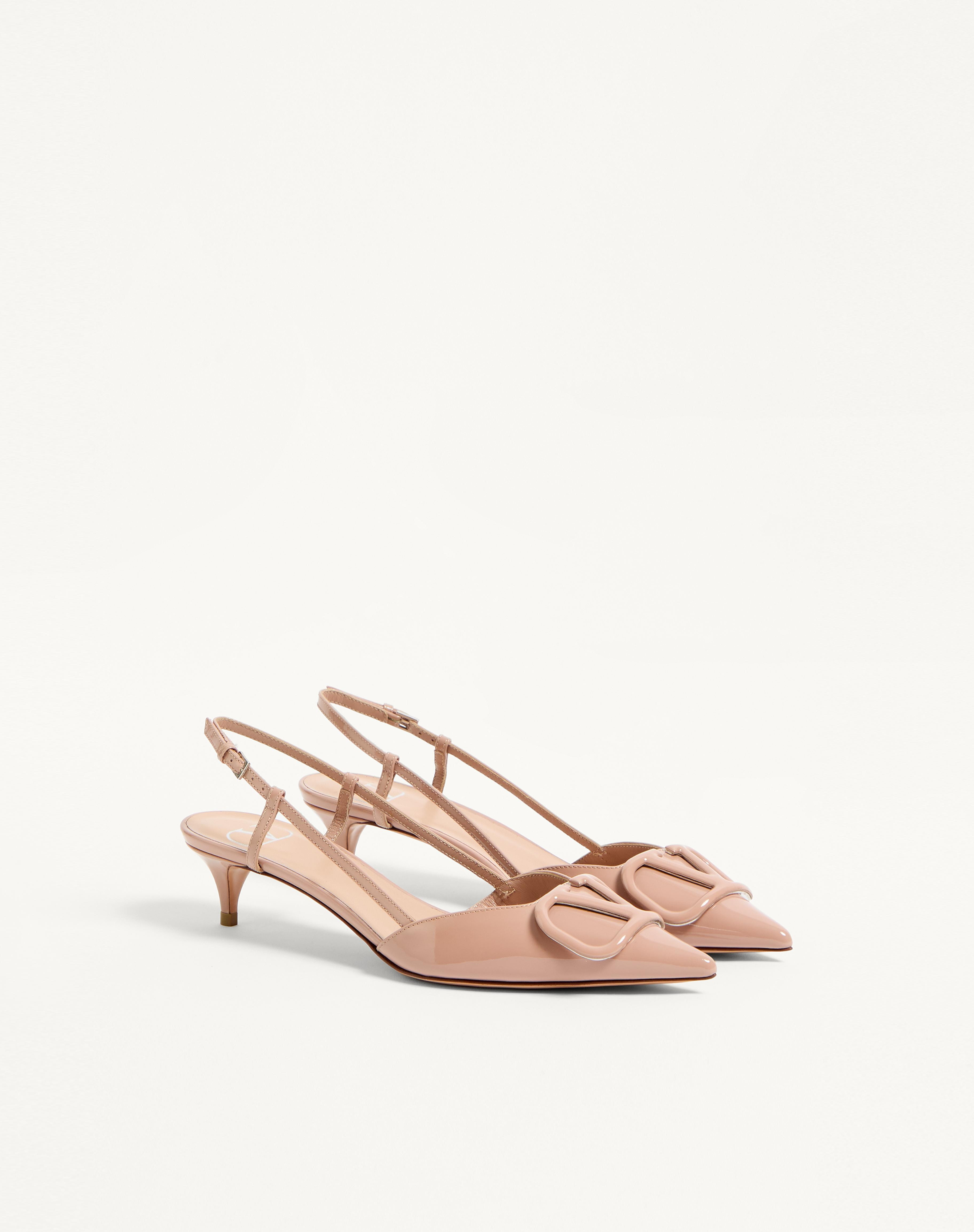 VLOGO SIGNATURE PATENT LEATHER SLINGBACK PUMP 40MM / 1.6 IN. - 3