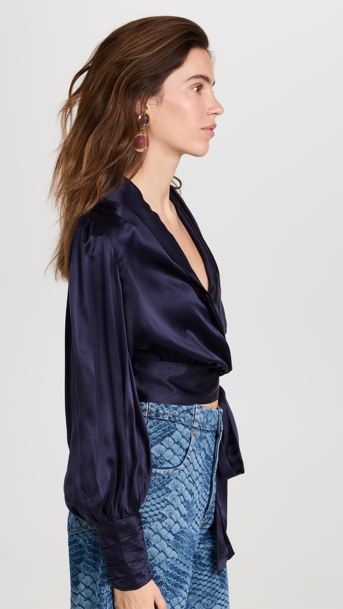 Silk Wrap Blouse - 3
