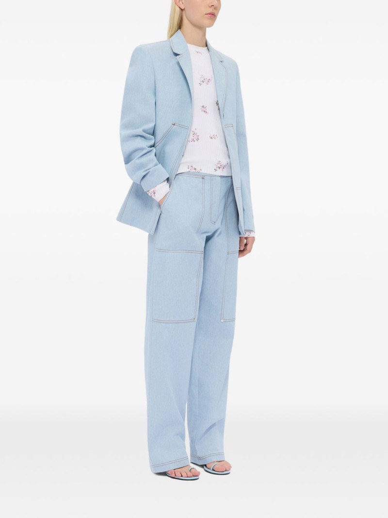 MSGM floral print knitted top outlook