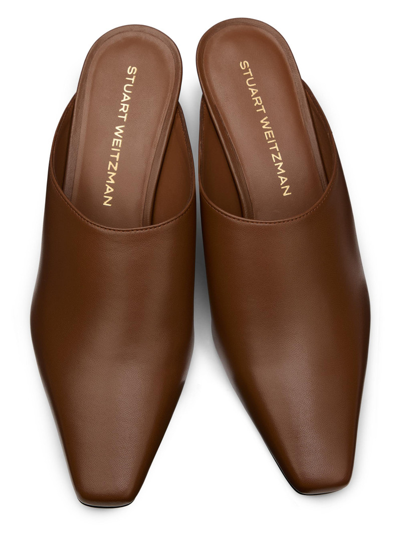 Women's Stassi 50MM Leather Mules - Toasted Almond 4