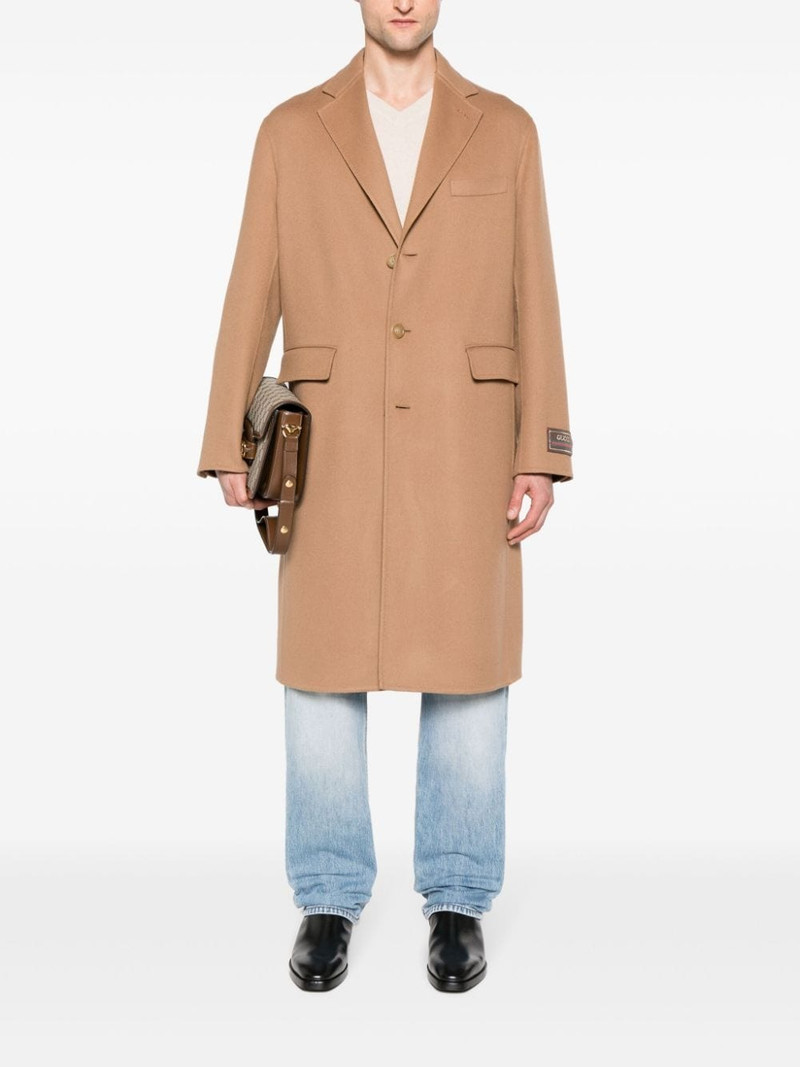 GUCCI notched-lapels single-breasted coat outlook