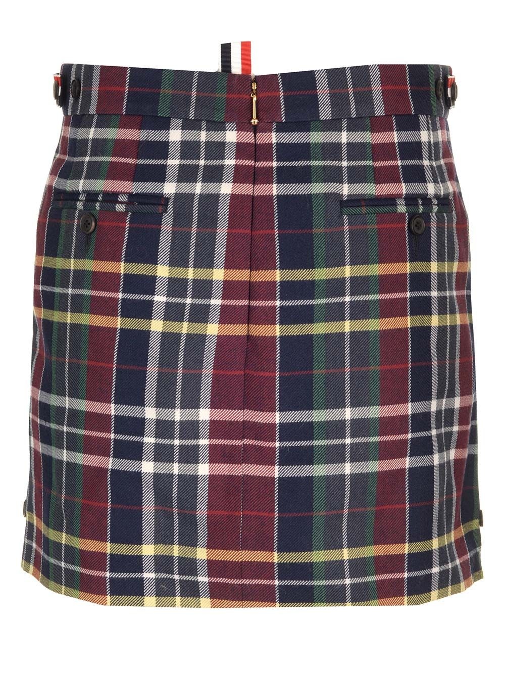 Tartan Mini Skirt Skirts Blue - 2