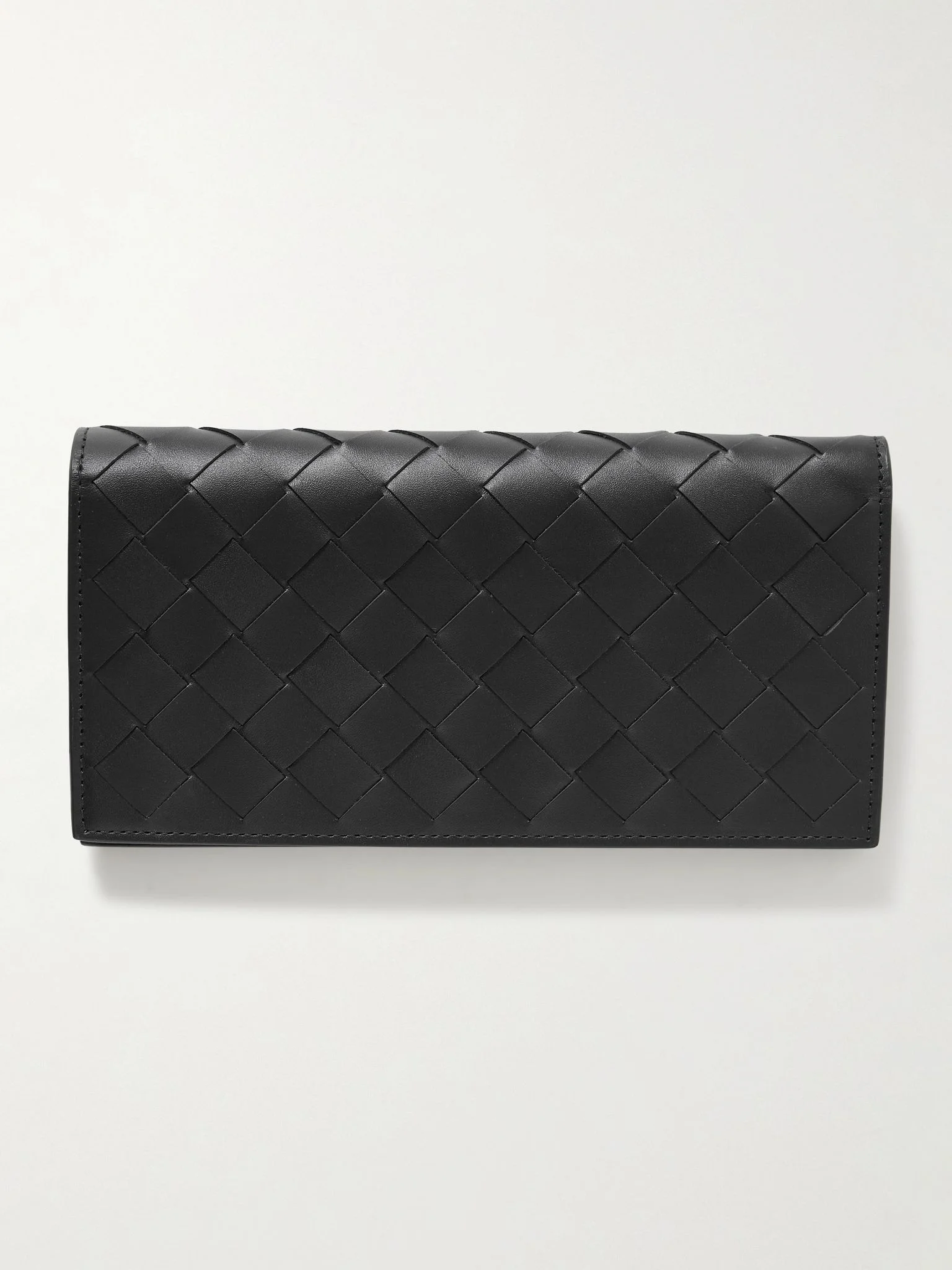 Intrecciato Leather Wallet Black - 1