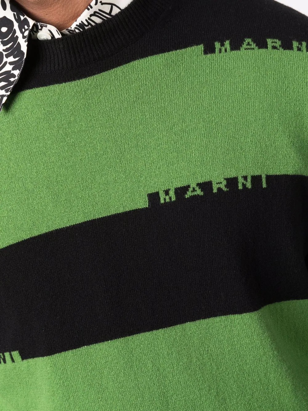 striped logo-knit jumper - 5