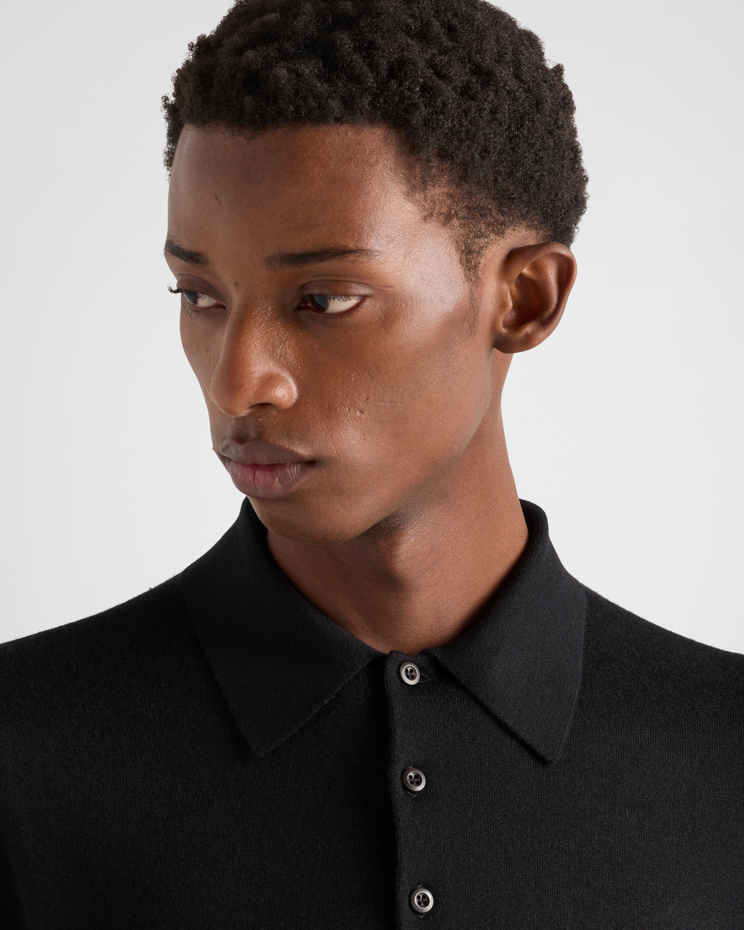 Cashmere and silk polo shirt - 4