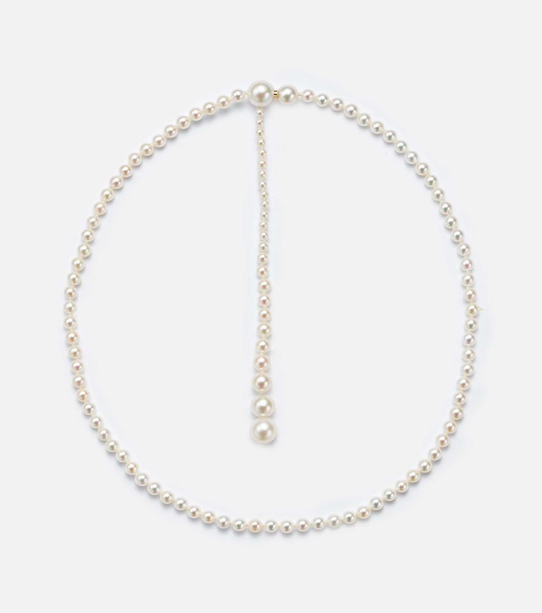 La Belle Moon 14kt gold necklace with pearls - 1