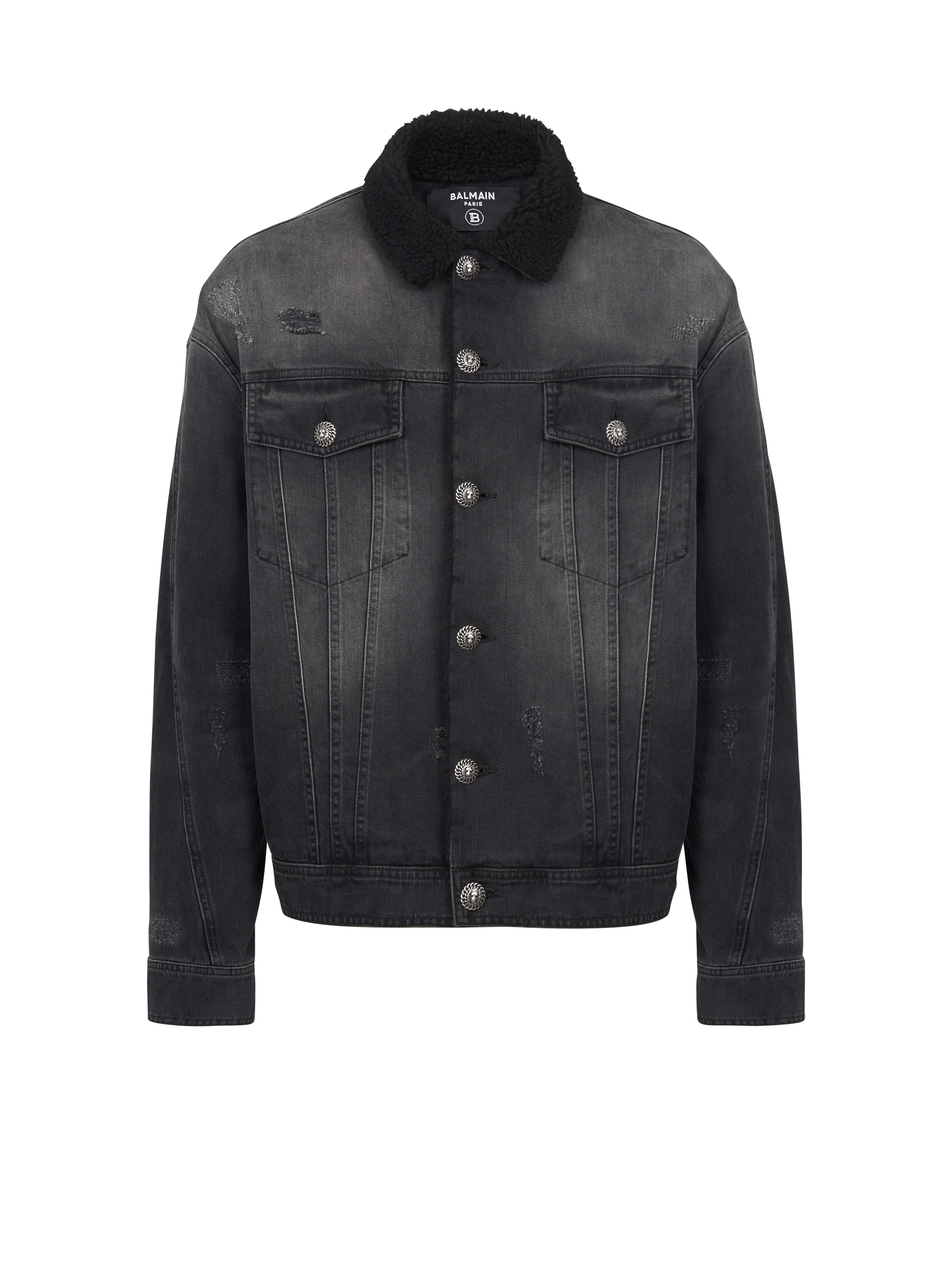 Balmain Faded denim jacket REVERSIBLE