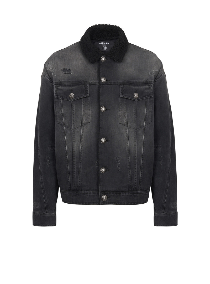 Faded denim jacket - 1