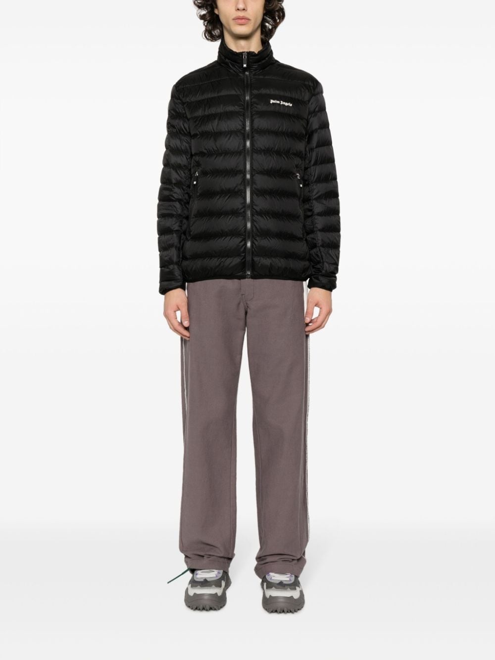 logo-print padded jacket - 2