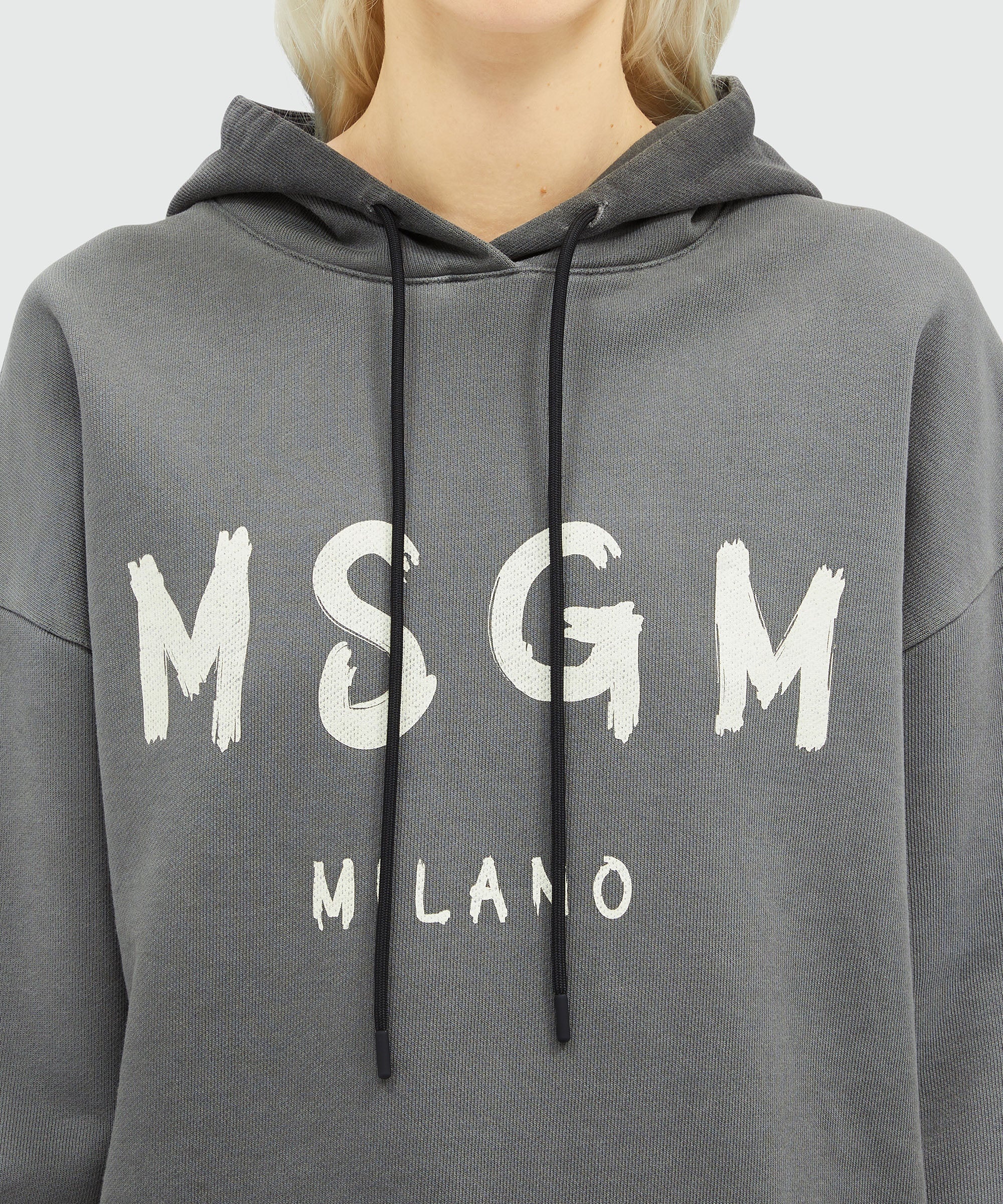Jersey sweatshirt with brushstroke logo - 5