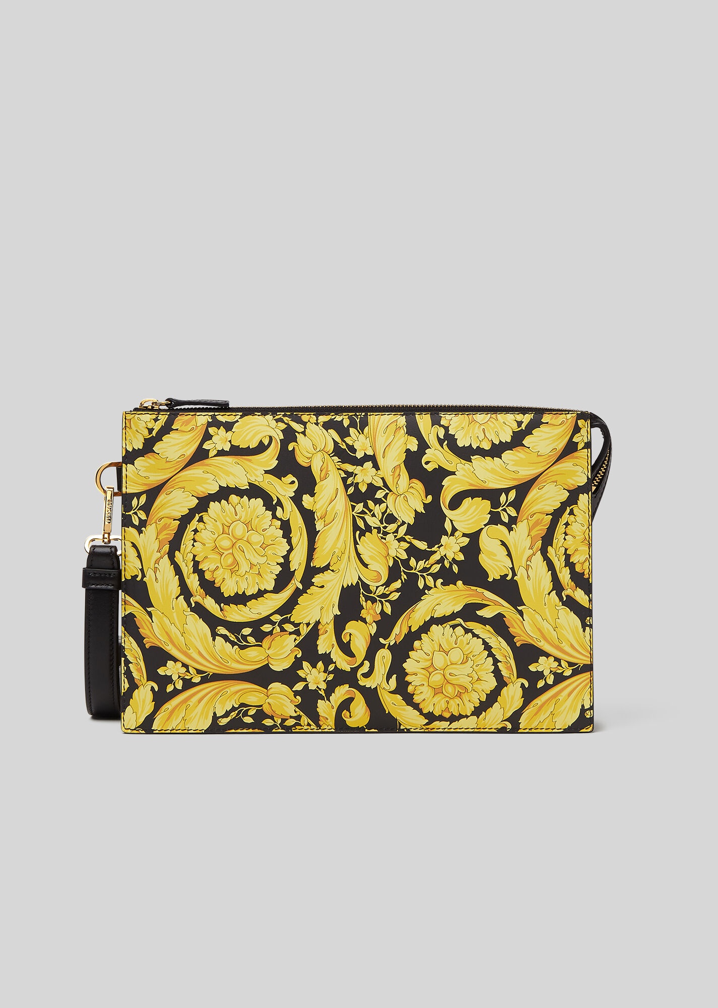 Barocco Print Leather Pouch - 1