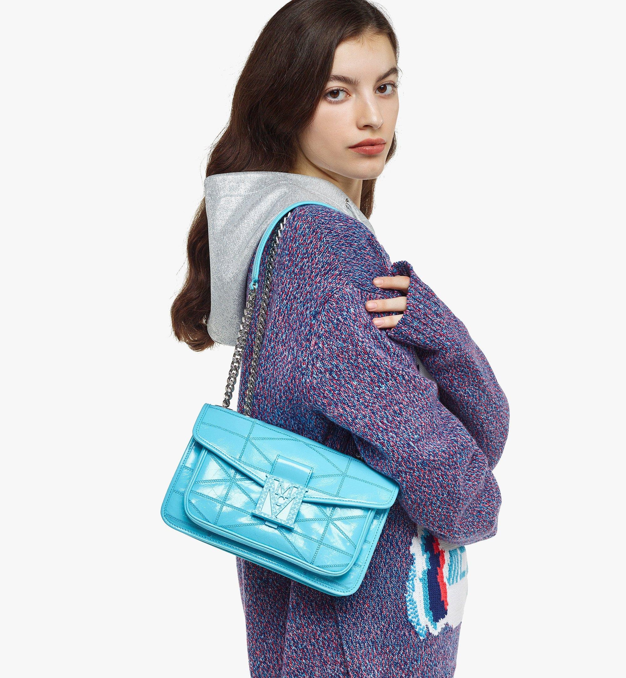 Travia Quilted Shoulder Bag in Crushed Leather - 7