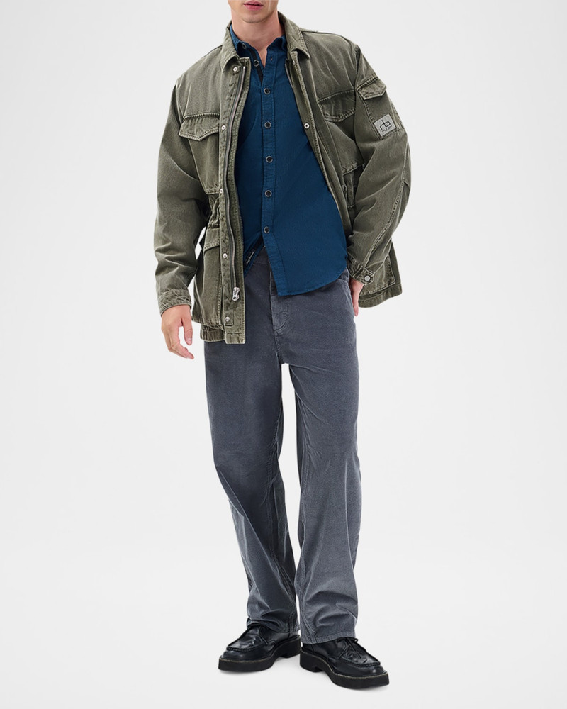 rag & bone Men's Tomlin Stretch-Cotton Dobby Button-Down Shirt outlook