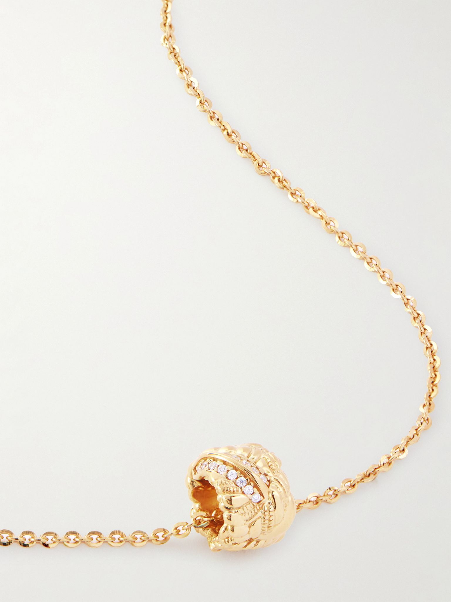 Gold-plated crystal necklace Gold - 1
