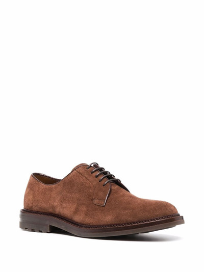 Brunello Cucinelli suede lace-up shoes outlook