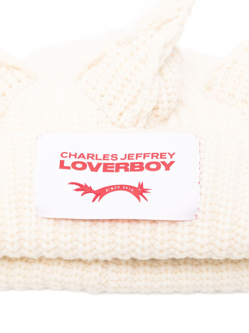 CHARLES JEFFREY LOVERBOY crown knitted beanie hat outlook