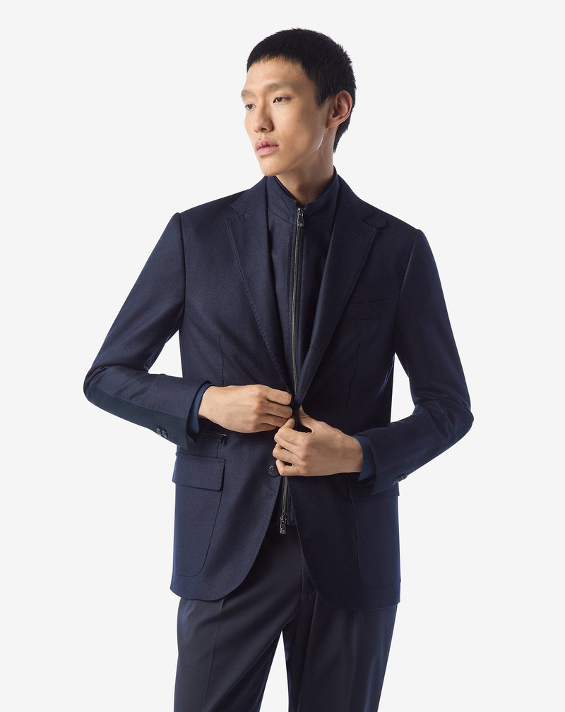 CORNELIANI Royal blue silk and wool jacket with vest outlook