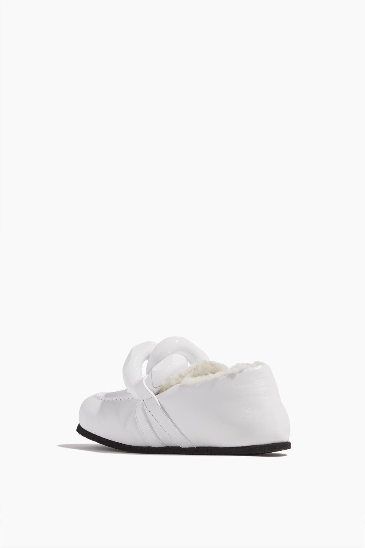 Chain Loafer Close Back in White - 3