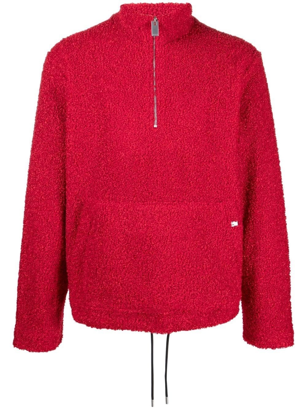 bouclé half-zip sweatshirt - 1