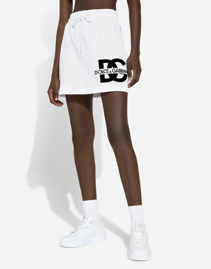 Jersey miniskirt with DG logo patch 4