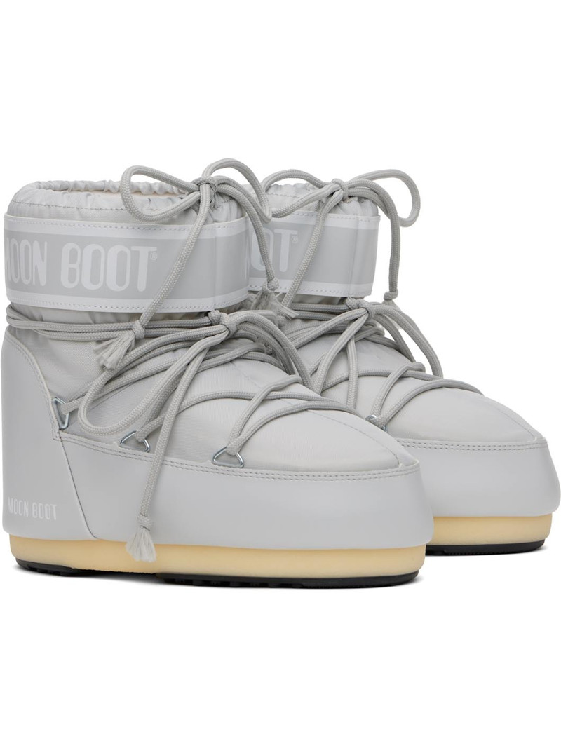 Gray Icon Low Nylon Boots 4