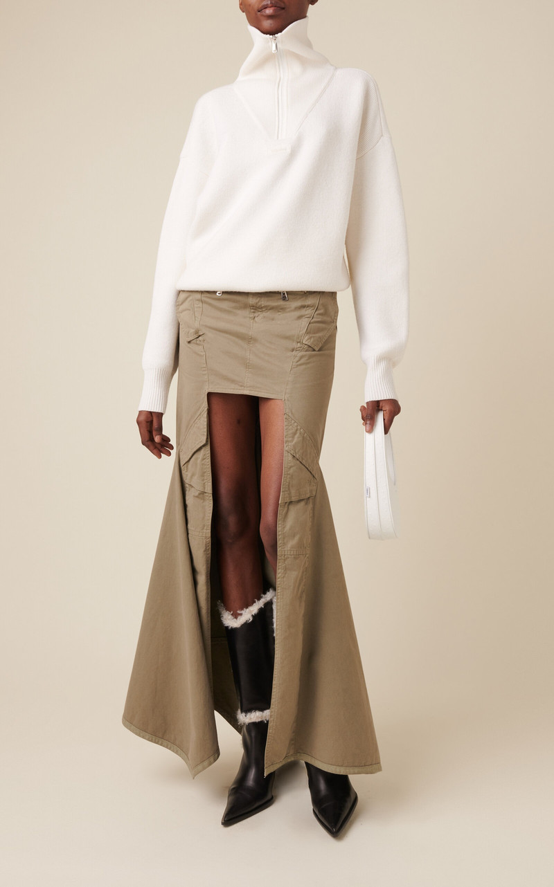 Half-Zip Boxy Sweater white 4