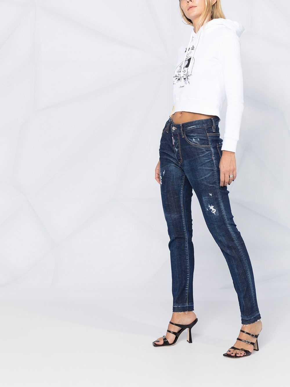 Love is Forever cropped hoodie - 6