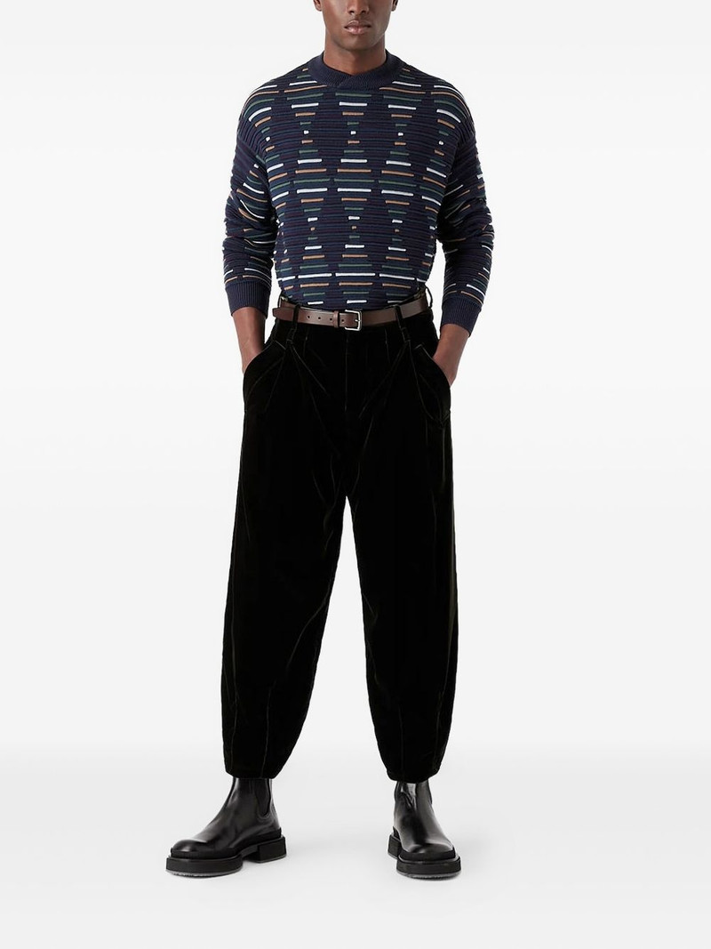 GIORGIO ARMANI geometric-jacquard sweater outlook