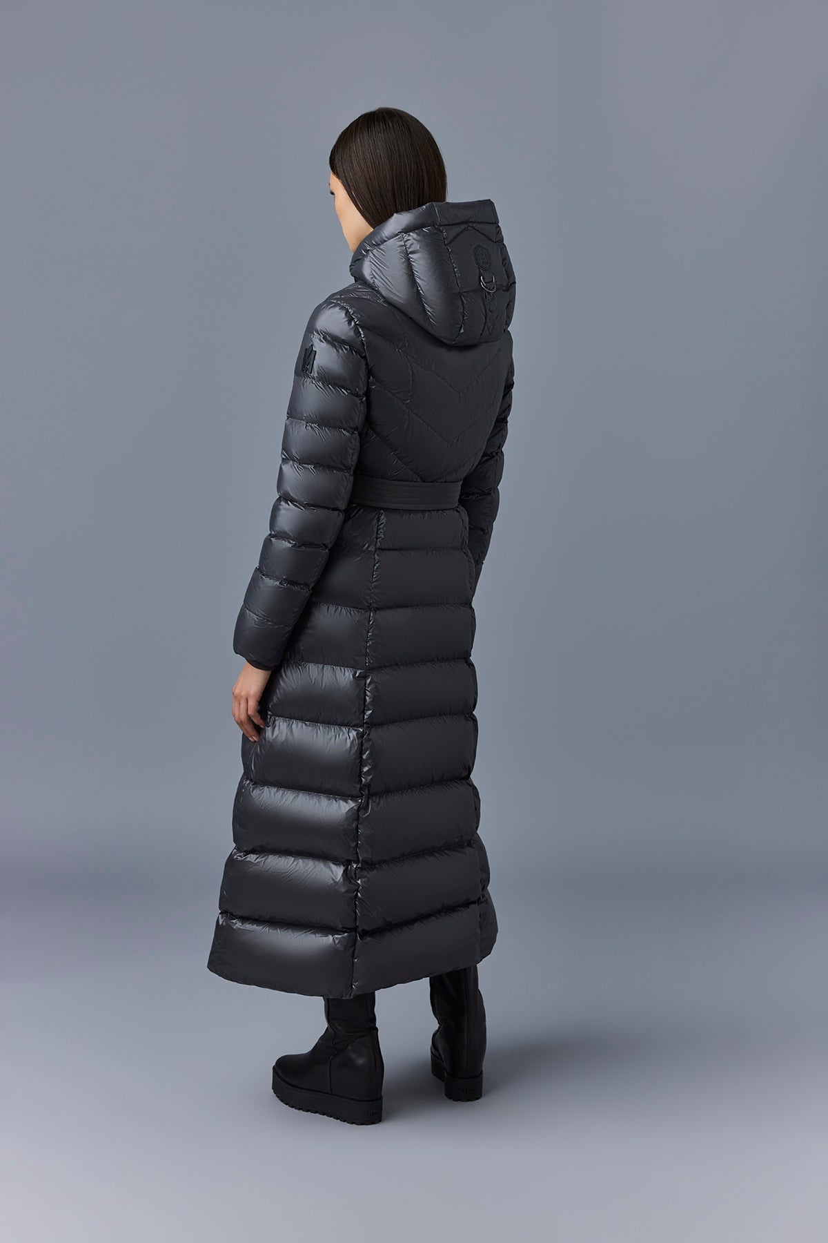 CALINA Lustrous down maxi coat - 4