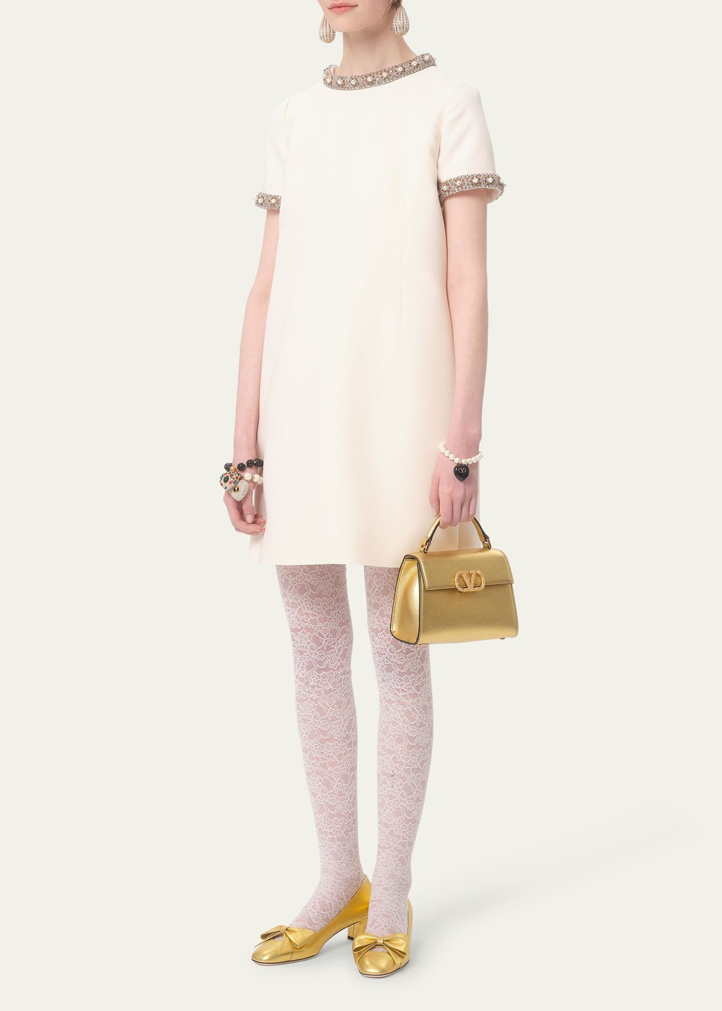 VSLING Mini Metallic Leather Top-Handle Bag - 5