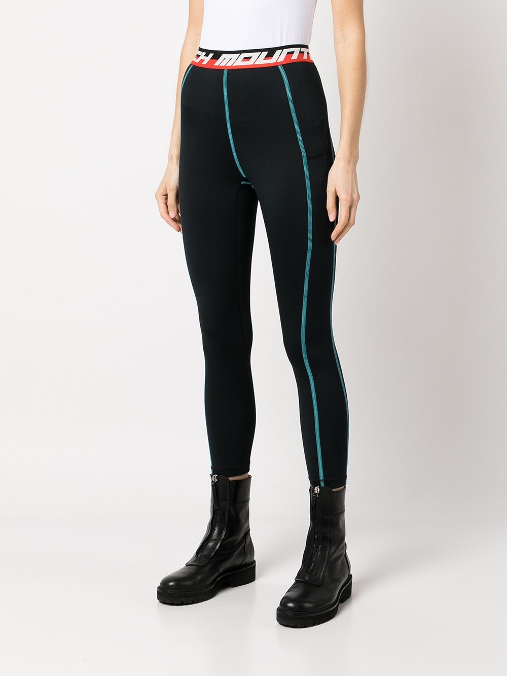 Next To Skin logo-waistband leggings - 3