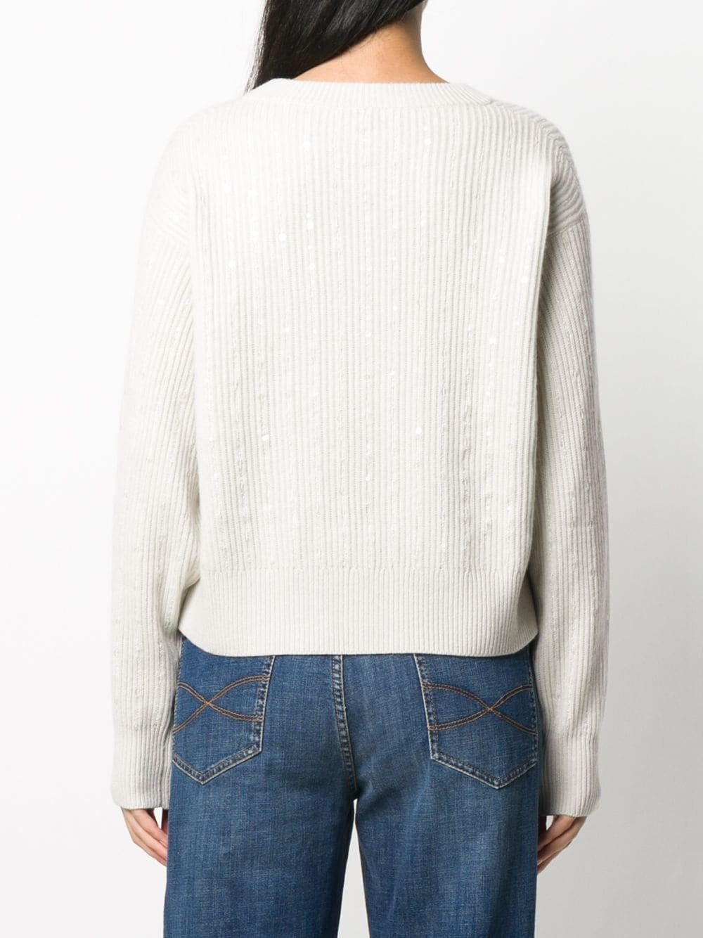 cashmere embellished jumper - 4