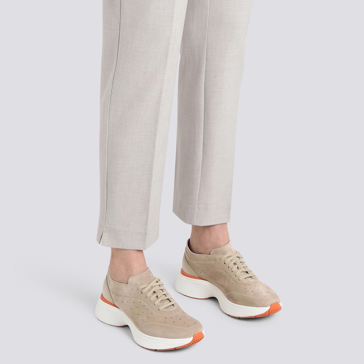 Women's beige suede Bounce sneaker - 2