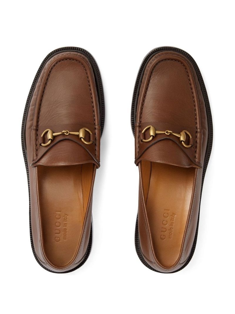 Horsebit almond-toe loafers - 4