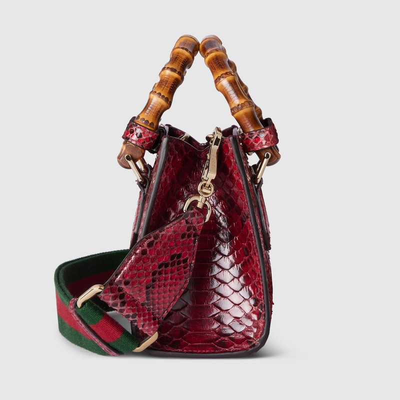 Gucci Diana mini python tote bag 10