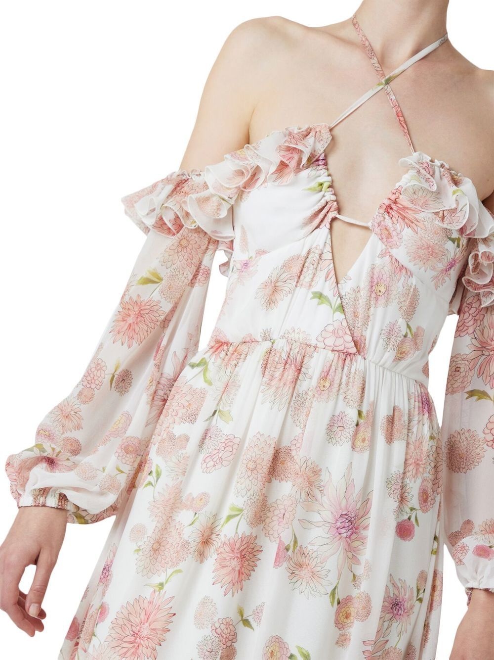 floral-print halterneck dress - 5