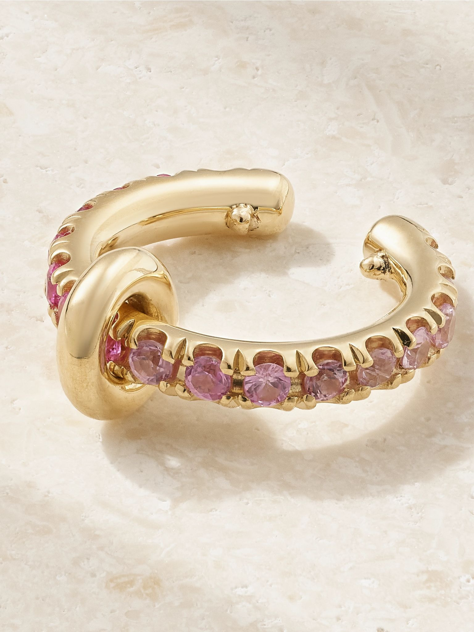 Elara 18-karat gold sapphire ear cuff Gold - 3