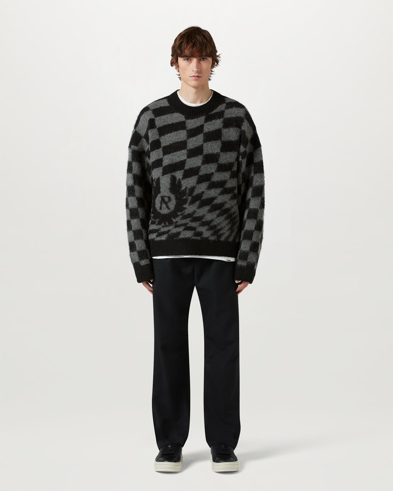 BELSTAFF X REPRESENT CHECKERBOARD KNIT SWEATER 4
