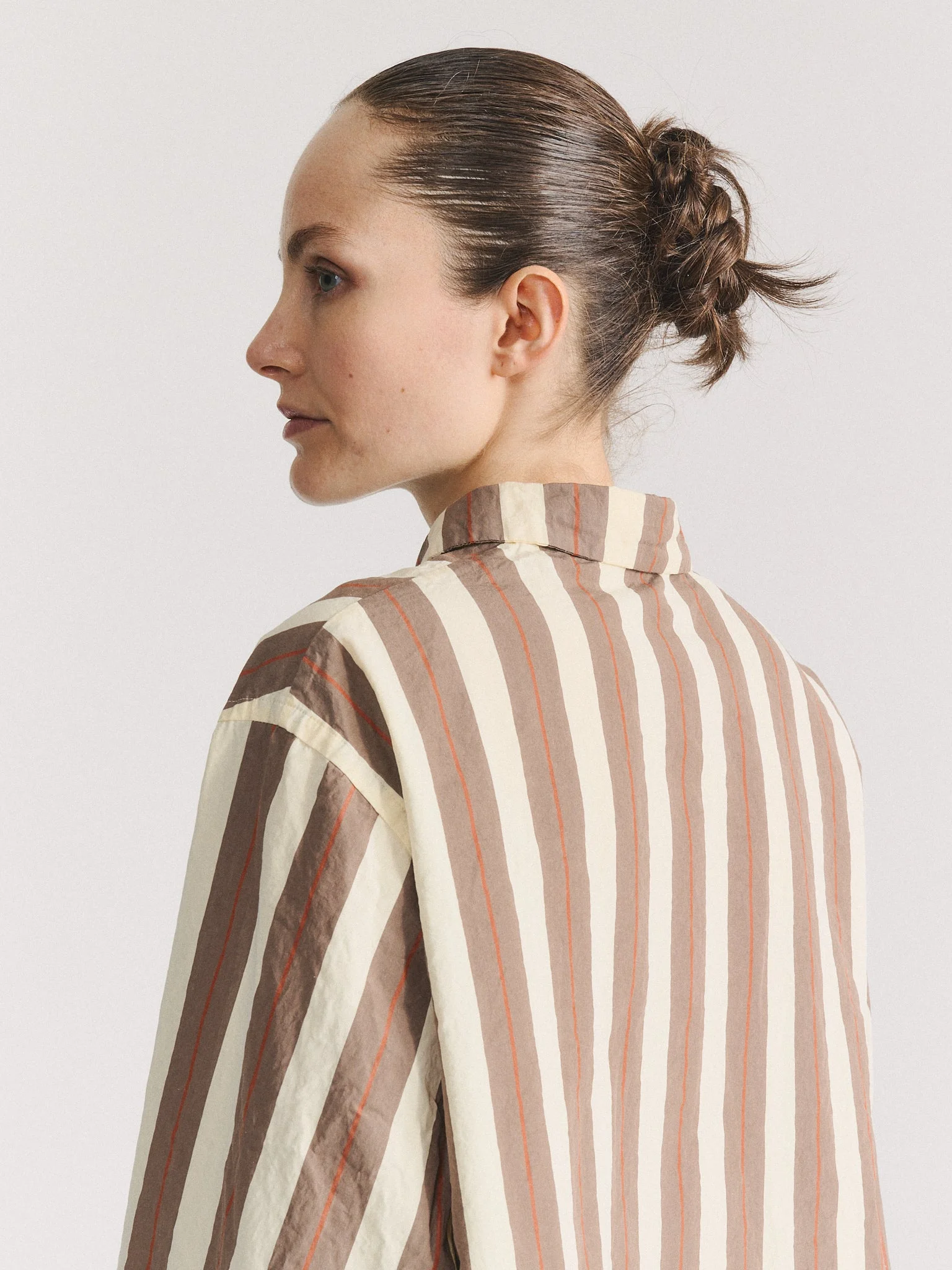 BIGGY SHIRT - PAPER COT STRIPE - BEIGE STRIPE - 1