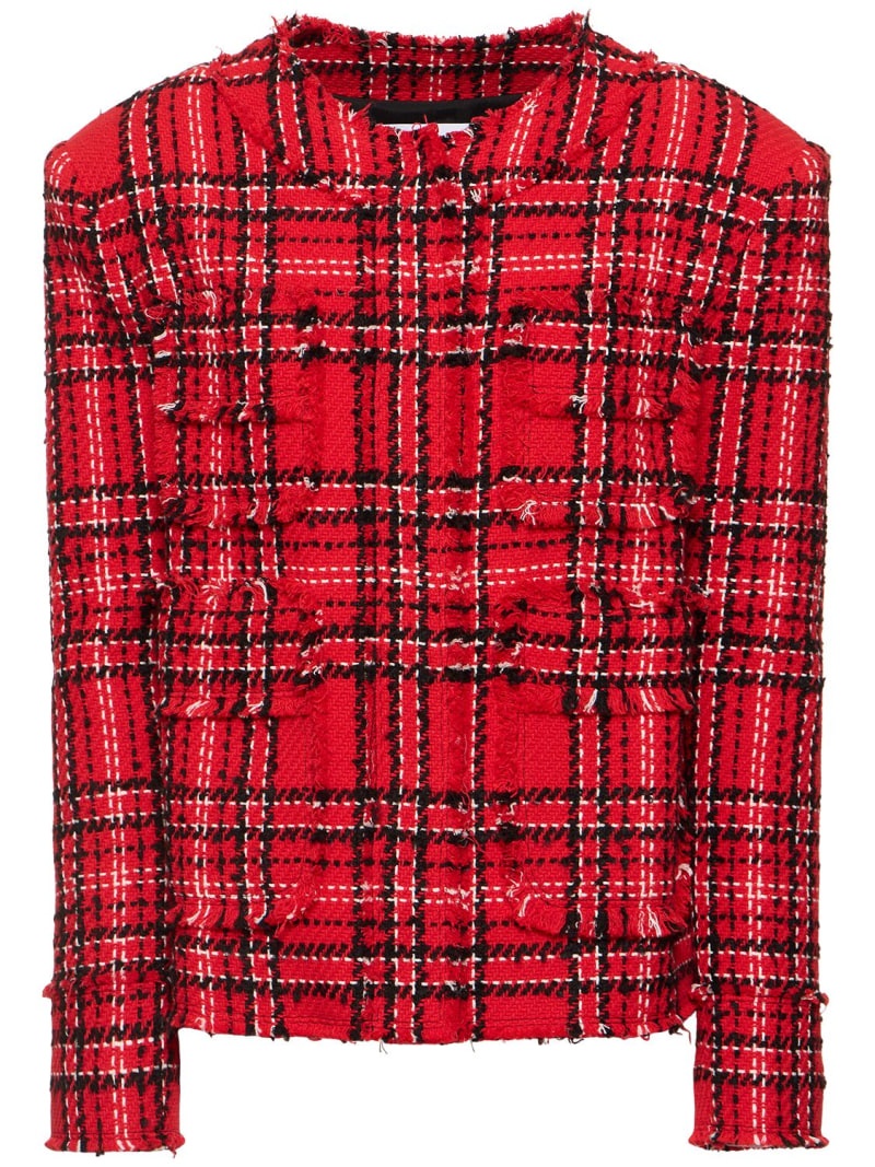 Tartan cotton tweed jacket - 1