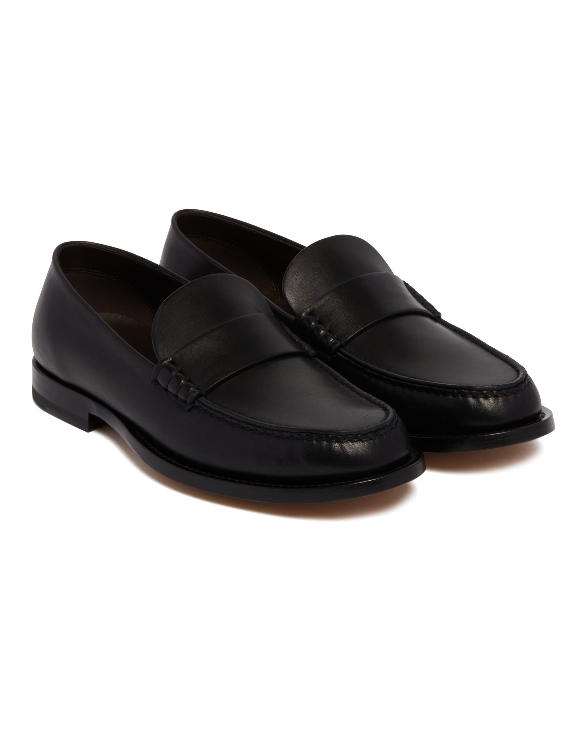 Black Novus Leather Loafers - 3