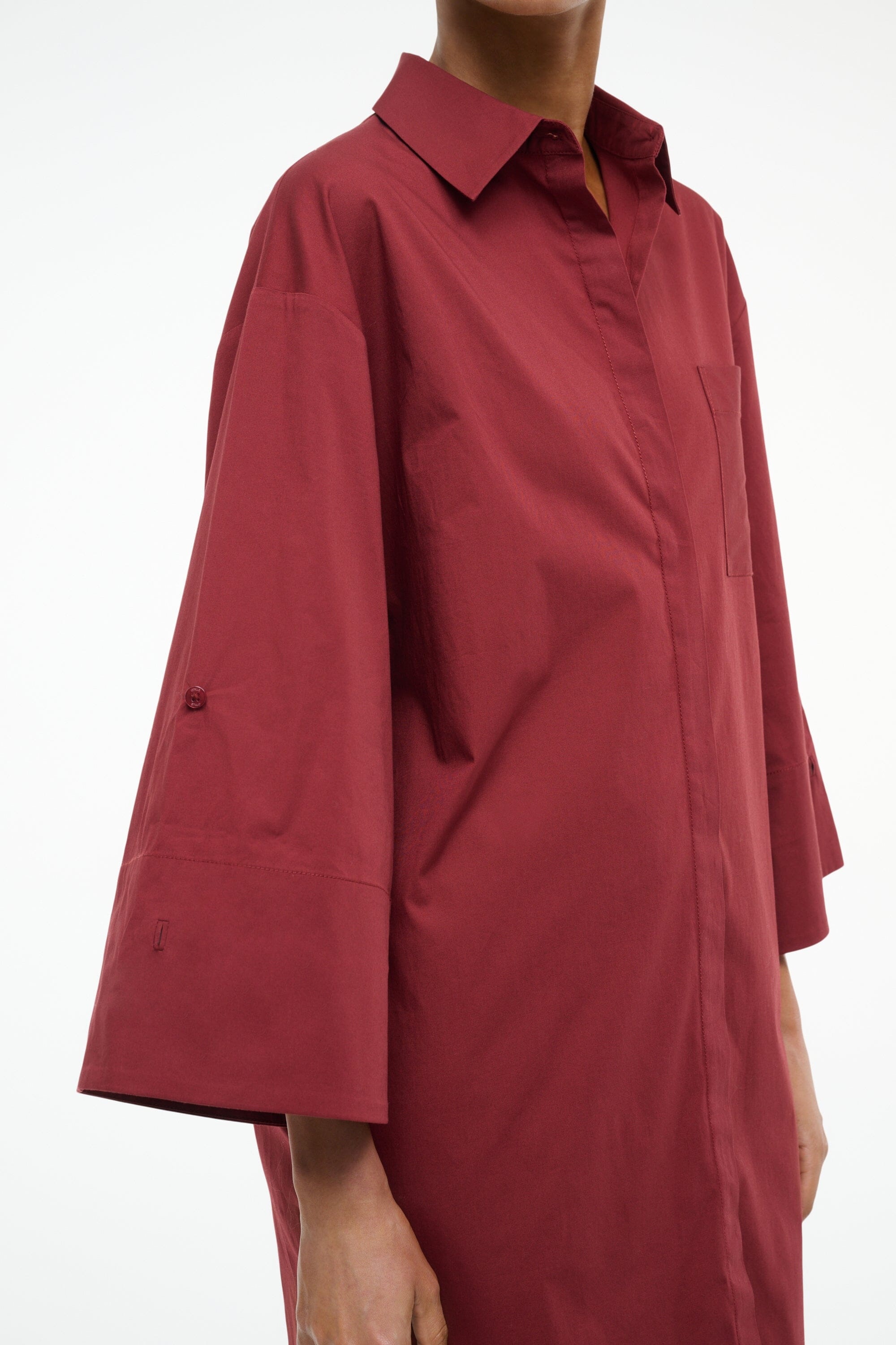 STAUD NICO DRESS SANGRIA - 7