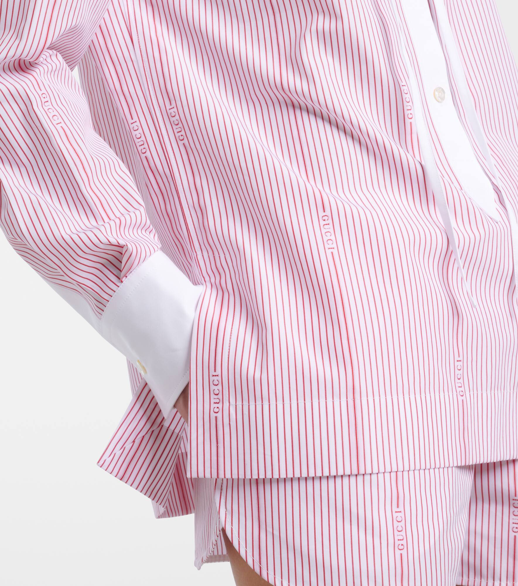 Striped cotton fil coupé shirt - 5