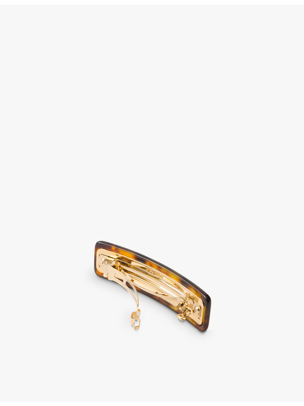 Branded tortoiseshell-pattern metal hairclip - 2